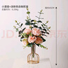 顺之谜北欧ins洋牡丹假花仿真花束摆件客厅桌面摆设装饰花室内餐桌花艺 5头洋牡丹浅粉色+金色花器+qy 实拍图