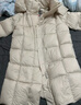 美力城长款羽绒服女装新款90%鹅绒过膝外套连帽户外休闲运动风051 灰色 S 实拍图