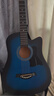 维卡斯（WEIKASI）民谣吉他初学者木吉他单板新手入门练习琴guitar吉它学生男女乐器 41英寸化蓝色+礼包【进阶推荐】 实拍图