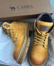 骆驼（CAMEL）【山丘】经典大黄靴马丁靴秋冬户外工装靴 L23W076065 土黄 37 实拍图