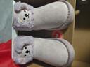 牧童小考拉宝宝雪地靴男孩冬季新款女童鞋加厚保暖幼儿可爱加绒大棉鞋 丁香紫 28 鞋内长17.6cm/适合脚长16.8cm 实拍图