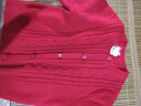优衣库童装女童souffle yarn舒芙蕾开衫长袖毛衣外套新款478173 15 珊瑚红色 160 实拍图