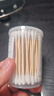 稳健出行医用棉签双头掏耳鼻清洁化妆脱脂棉棉棒白色7.5cm100支/桶 实拍图