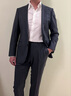 FULL MONTY羊毛西服套装男高档修身轻商务西装套装职业正装结婚礼服 碳灰6589 48 码上衣【西裤尺码找客服备注】 实拍图