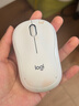 罗技（Logitech）M221 轻音鼠标 无线鼠标 办公鼠标 对称鼠标 带无线微型接收器 米白色 实拍图