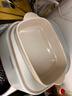 川岛屋芝士焗饭烤盘烤箱专用器皿陶瓷双耳创意餐具微波炉盘子家用 7英寸烤盘(奶白) 实拍图
