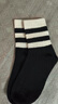 猫人女士袜子女秋冬【条纹羊毛袜】中筒德绒发热加厚保暖长袜子女5双 实拍图