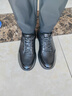 奥康（Aokang）奥康男鞋透气休闲皮鞋商务休闲鞋舒适百搭厚底运动鞋 黑色42  实拍图