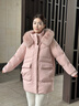 波司登（BOSIDENG）25新款冬季羽绒服女中长款脱卸帽大毛领90绒保暖外套B250245268 樱花蜜粉1925 S 160/84A 体重约110-130斤 实拍图