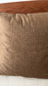 皮尔卡丹（pierre cardin）抱枕靠垫 纯色亚麻沙发抱枕靠垫套加厚仿亚麻 咖啡色 45*45cm 实拍图