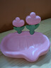 创意可爱花朵肥皂盒塑料免打孔沥水家用香皂洗手台化妆品收纳盒 创意花朵肥皂盒【粉色】1个 实拍图