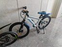 凤凰（Phoenix）儿童自行车山地车男女学生脚踏车6-15岁童车 霸道 白蓝色 22寸 实拍图