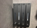 格威特（GWT）酒店宾馆免打孔皂液器浴室卫生间壁挂式洗手液盒沐浴露洗发精瓶子 枪灰三头【打孔/免打孔双用】 晒单实拍图