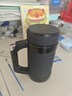 富光办公保温杯商务水杯子带把手带滤网茶杯304不锈钢水杯壶黑色500ml 实拍图