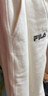 FILA 斐乐官方女士针织长裤冬季新款休闲宽松加绒抗菌阔腿裤 蒸汽白-IV M 实拍图