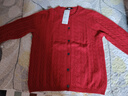 优衣库女装纽花圆领针织开衫/毛衣外套空调衫通勤秋冬新款481477 16 红色 L 实拍图