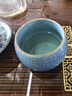 奈迅茶杯陶瓷功夫茶具品茗杯青花主人杯单杯手绘白瓷紫砂杯子 轻彩罗汉杯·天青 200mL以下 实拍图