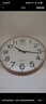 康巴丝（Compas）挂钟客厅时钟钟表挂墙教室考试自动对时电波钟 C6439 咖木色41cm 实拍图