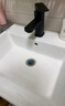 柯鲸 洗手盆方形立柱盆卫生间陶瓷洗手池台盆阳台洗脸盆面盆洗组合 C款立柱盆+下水配件+冷热龙头 实拍图