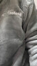 雅鹿睡衣男生秋冬季加绒加厚珊瑚绒男士青少年纯色大码保暖家居服套装 NSCJF-灰色【主图推荐双面加厚】 L (建议100-130斤) 实拍图