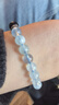 普陀山黑曜石海蓝宝手串水晶手链转运珠送朋友情侣生日礼物 实拍图