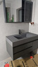 艺昕智能浴室柜卫生间洗脸盆柜组合实木岩石一体盆洗漱台洗手盆柜 标准-轻奢灰100云岩石一体盆 实拍图