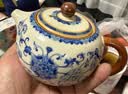 兮元记青花汝窑大西施茶壶泡茶单壶单个高档家用满花描金珐琅彩功夫茶具 （325ml）繁花米黄汝窑大西施壶 实拍图