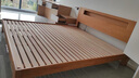 源氏木语全实木床北欧风小户型卧室家具橡木床现代简约主卧1.5m1.8m双人床 原木色低铺夜光床直靠【山毛榉】 1800mm*2000mm  框架结构 实拍图