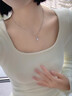 唯一（Winy）四叶草999纯银项链女款轻奢莫桑钻吊坠生日礼物送女朋友老婆首饰 实拍图