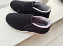强人加绒保暖冬季男棉鞋条绒款防寒平底休闲男鞋 经典棉布鞋 黑色 43 实拍图