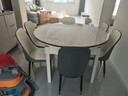尊木华馨餐桌 可伸缩岩板餐桌家用餐桌椅组合简约小户型实木餐桌吃饭桌子 白+白框12mm亮光雪山白-小菠萝椅 1.35米 一桌六椅【升级四轨道】 实拍图