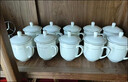 陶相惠 茶杯陶瓷杯办公杯会议杯带盖10只套装开会杯子商务会议水杯350ml 实拍图