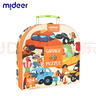 弥鹿（MiDeer）拼图纸质早教玩具3-6岁新年礼物手提礼盒拼图-交通104PCS新年礼物 实拍图