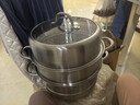 康巴赫304不锈钢三层蒸锅蒸笼复底大汤蒸锅多功能锅具32cm燃气灶通用 实拍图
