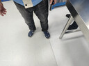 seagebel希洁贝尔无尘洁净电子车间制药微电子实验室防静电四孔鞋帆布四孔鞋防尘鞋防静电工作鞋 藏青色PU软底 38码 实拍图