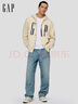 GAP男女装2025秋季新款logo印花抓绒宽松运动连帽衫卫衣786920 米色 XL (180/100A) 亚洲尺码 实拍图