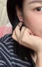 戚小米纯999足银如意结耳钉女士螺丝拧扣养耳洞耳环睡觉免摘耳骨钉耳饰 银色大号一对【999足银】 实拍图
