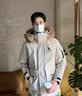 骆驼（CAMEL）【王俊凯同款】户外冬季新款极寒派克工装大毛领加厚羽绒服 流光白，男女同款，A33CAPN145A L 实拍图