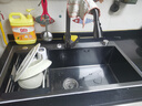 卫达斯厨房水槽大单槽台下盆 不锈钢洗菜盆一体盆 洗菜池洗碗槽水池盆 D套餐-配冷热抽拉龙头+台控 三孔款78*43cm(双改单槽专用) 实拍图