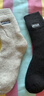 恒源祥袜子女5双装羊毛袜秋冬加厚防寒保暖中筒袜女式纯色雪地毛圈袜 实拍图