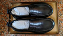 骆驼男士皮鞋软底舒适牛皮商务休闲德比鞋P14A155604黑色40 实拍图