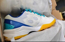 YONEX尤尼克斯羽毛球鞋yy男女同款训练透气缓震SHB101CR 白蓝 42 实拍图