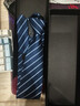 GLO-STORY拉链领带 男士商务正装潮流8cm领带礼盒装 蓝色细斜纹 实拍图