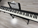 特伦斯电子琴88键折叠琴成人儿童初学电钢键盘教学乐器V10家用便携钢琴 典雅黑+原装琴包+Z型琴架 实拍图