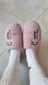 大嘴猴（paul frank）情侣棉拖鞋女男可爱家用室内防滑半包跟情侣家居秋冬保暖地板拖 粉色 38-39 实拍图