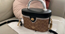 蔻驰（COACH）【品牌直供】女包 KAY盒子包手提斜挎包 棕色CBQ35 生日礼物 实拍图