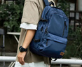 Lee潮流双肩包男高中大学生书包女休闲背包大容量旅行电脑包藏青色 实拍图