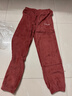 仙女暖暖裤珊瑚绒睡衣女冬季可外穿睡裤冬宽松直筒女冬加绒阔腿裤 酒红色(裤长约94cm) 均码（80-130斤穿） 实拍图