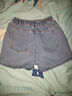 ASK JUNIOR童装儿童裤子女童中大童牛仔短裤运动跑步休闲薄款夏裤 蓝色 140 实拍图
