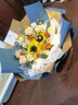 艾斯维娜鲜花速递向日葵混搭花束生日礼物全国同城配送 向日葵香槟韩式花束 实拍图